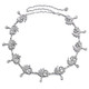 40" Peacock Design Diamante Rhinestone Waist Chain Belts for Women Fashion Accessory - Silver Green Pink